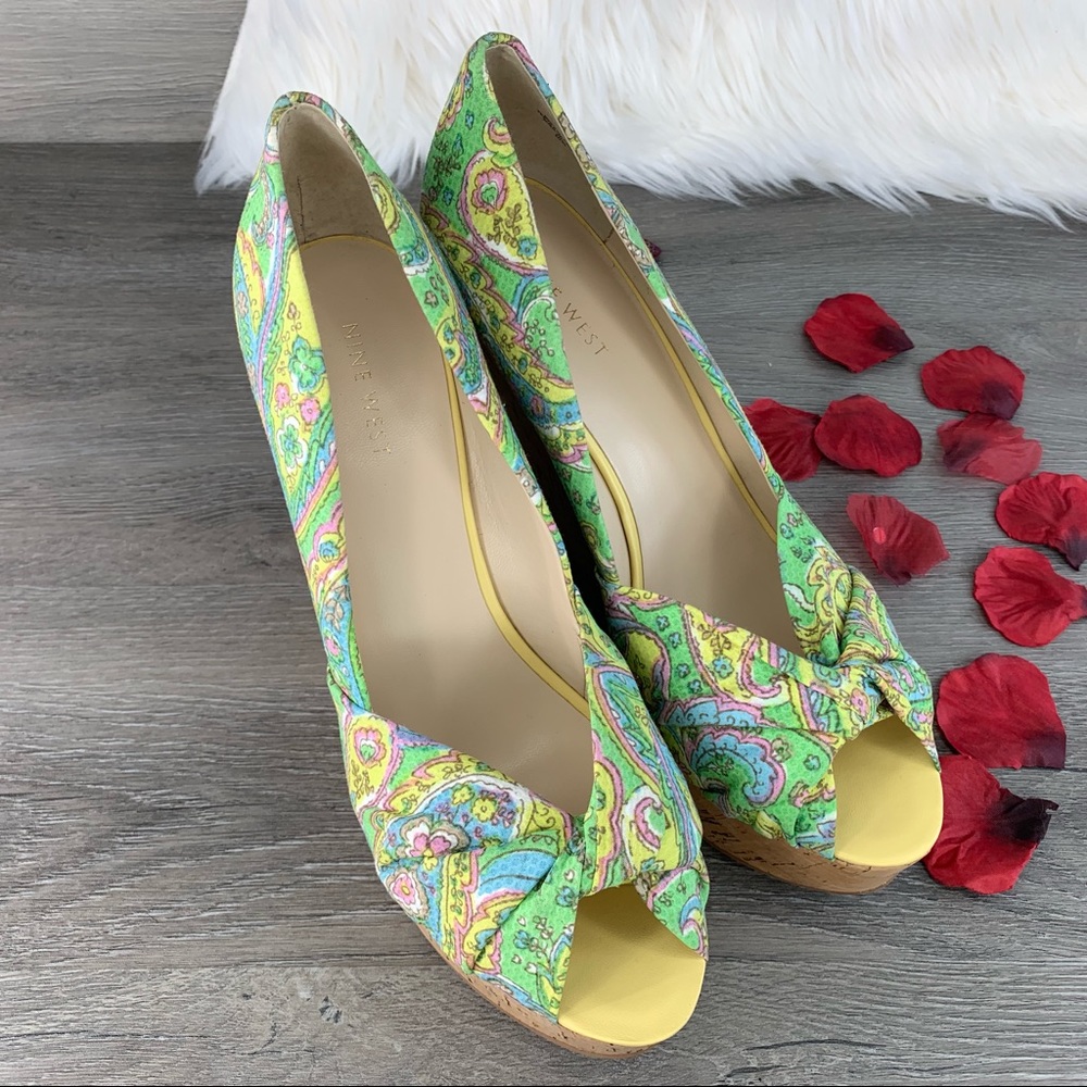 Nine West Chillpill Platform Wedge Size 10M